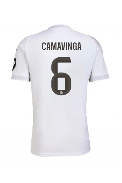 Real Madrid Eduardo Camavinga #6 Jalkapallovaatteet Kotipaita 2025-26 Lyhythihainen Real Madrid Eduardo Camavinga #6 Jalkapallovaatteet Kotipaita 2025-26 Lyhythihainen